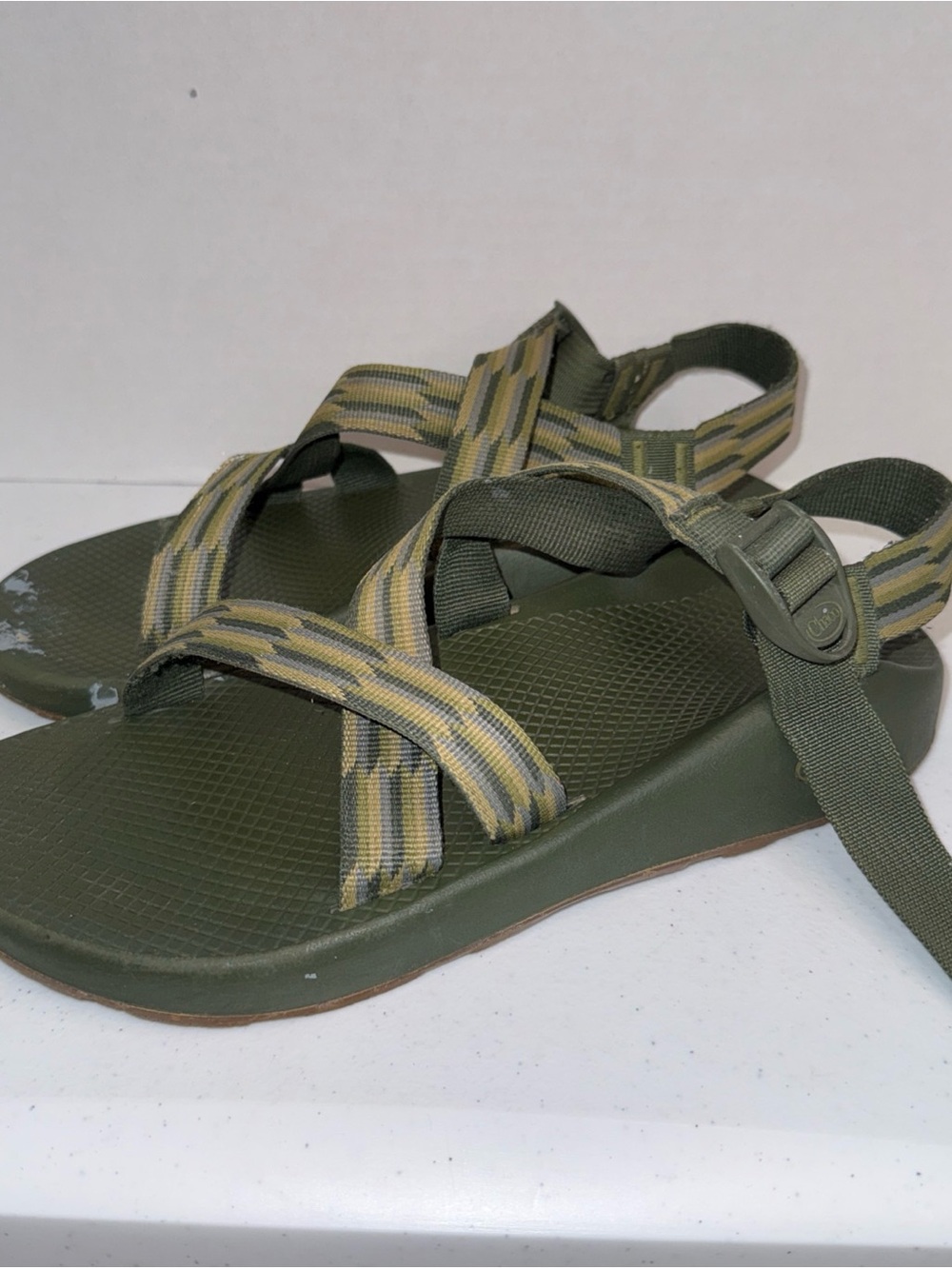 Mens Olive Green Z1 Chaco Strappy Sandals - Adjustable Comfort